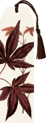 Okładka książki Zakładka 19 ze wstążką Liść klonu palmowego