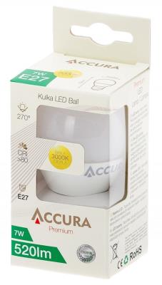 Opakowanie Żarówka LED ACCURA Premium, kulka, E27, 7W