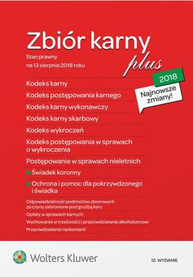 Okładka książki Zbiór karny PLUS 2018