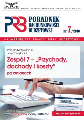 Okładka książki Zespół 7 - Przychody,dochody i koszty po zmianach