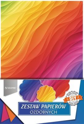 Opakowanie Zestaw papierów ozdobnych tęcza