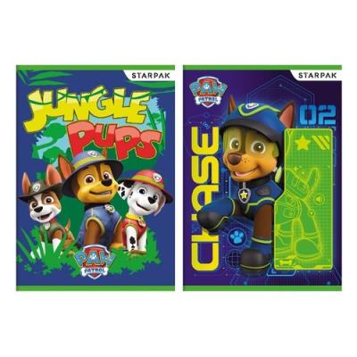 Opakowanie Zeszyt A5 w kratkę 16 kartek Psi Patrol 20 sztuk mix