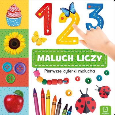 Okładka książki 123 MALUCH LICZY PIERWSZE CYFERKI MALUCHA