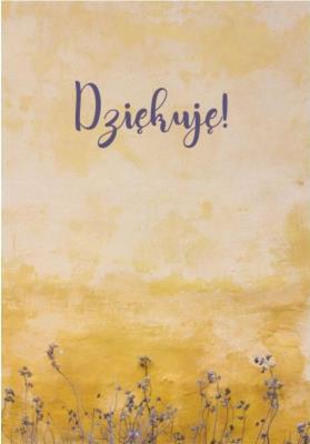 Opakowanie A Kartka składana - Dziękuję żółta
