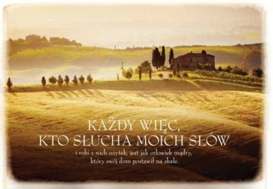 Opakowanie A Kartka składana - Każdy więc kto słucha