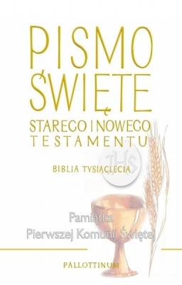 Biblia Tysiąclecia - format oazowy TW (komunia). Autor:   Praca zbiorowa. SmakLiter.pl Okładka książki Biblia Tysiąclecia - format oazowy TW (komunia)