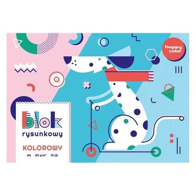 Opakowanie Blok rysunkowy kolor A4/15K HAPPY COLOR
