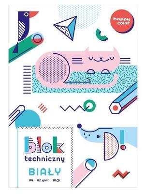 Opakowanie Blok techniczny biały A4/10K HAPPY COLOR
