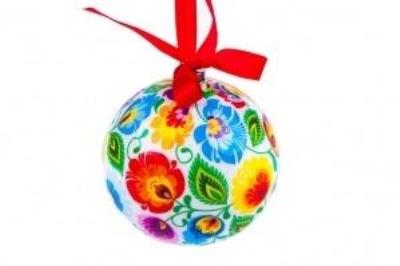 Opakowanie Bombka - łowicka biała FOLKSTAR