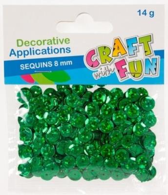 Opakowanie Cekiny laser zielony guzik 8mm