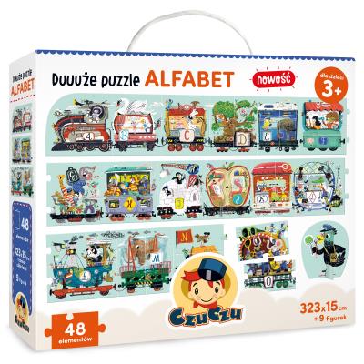 Duże puzzle Alfabet 3+. Wydawca: Bright Junior Media. SmakLiter.pl Opakowanie Duże puzzle Alfabet 3+