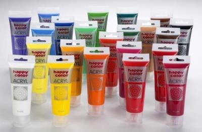 Opakowanie Farba akrylowa 75ml niebieski pastel HAPPY COLOR