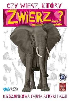 Gra - Czy wiesz, który zwierz...? Afryka i Azja. Wydawca: Lucrum. SmakLiter.pl Opakowanie Gra - Czy wiesz, który zwierz...? Afryka i Azja