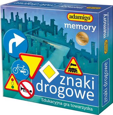 GRA MEMORY ZNAKI DROGOWE. Wydawca: Adamigo. SmakLiter.pl Opakowanie GRA MEMORY ZNAKI DROGOWE