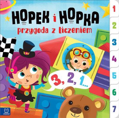 Hopek i Hopka przygoda z liczeniem. Autor: Olejarczyk Joanna. SmakLiter.pl Okładka książki Hopek i Hopka przygoda z liczeniem