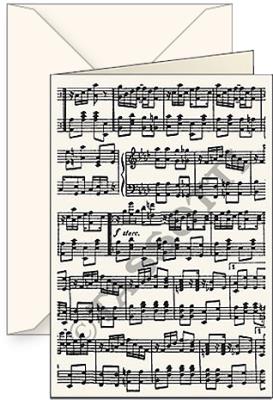 Opakowanie Karnet B6 + koperta Music