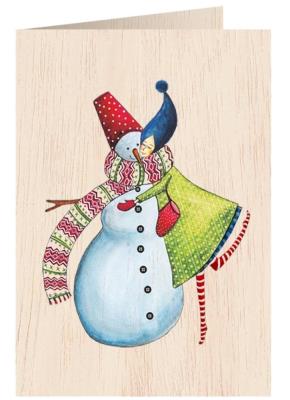 Karnet drewniany C6 + koperta Święta Kobieta. Wydawca: Cozywood. SmakLiter.pl Opakowanie Karnet drewniany C6 + koperta Święta Kobieta