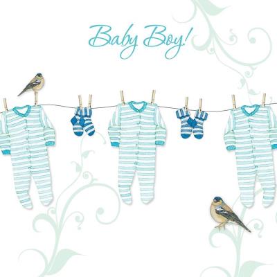 Opakowanie Karnet Swarovski kwadrat EE02 Narodziny chłopiec