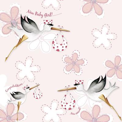 Opakowanie Karnet Swarovski kwadrat PF11 Narodziny bociany