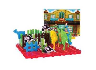 Opakowanie KLOCKI KONSTRUKCYJNE WAFFLE 15 DZIKI ZACHÓD + PODSTAWA