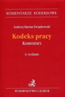 Okładka książki Kodeks pracy. Komentarz w.6