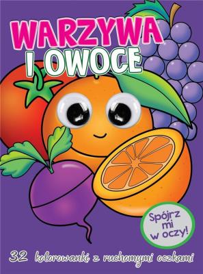 Okładka książki Kolorowanka z oczkami. Warzywa i owoce