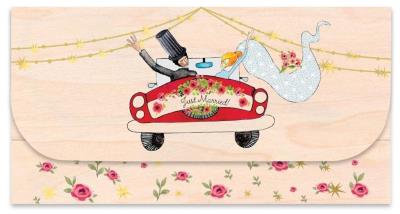 Koperta upominkowa drewniana Ślub. Wydawca: Cozywood. SmakLiter.pl Opakowanie Koperta upominkowa drewniana Ślub