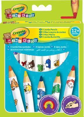 Okładka książki Kredki ołówkowe dekorowane Jumbo 8 kolorów CRAYOLA