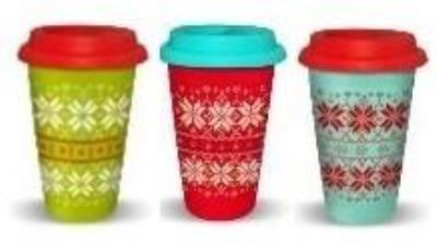 Opakowanie Kubek porcelanowy z przykrywką Świąteczny (6szt)