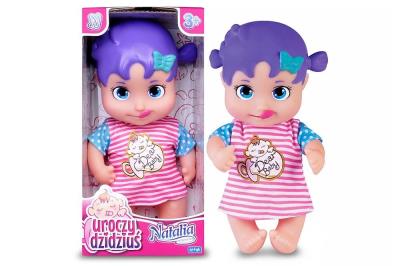 Opakowanie Lalka Natalia uroczy dzidziuś fiolet