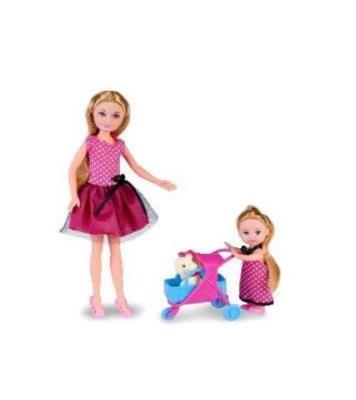 Opakowanie Lalka Natalia z córeczką i pieskiem w wózku