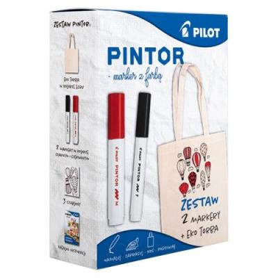 Opakowanie Marker Pintor zestaw czarny i czerw. + torba PILOT