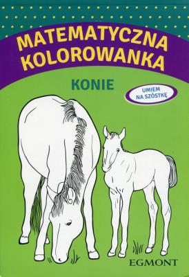 Okładka książki Matematyczna kolorowanka z konikami