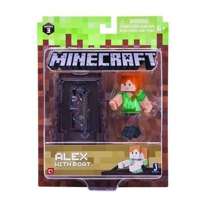 Opakowanie Minecraft - figurka Alex z łodzią