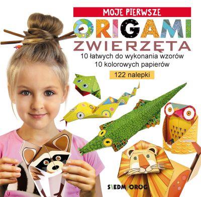 MOJE PIERWSZE ORIGAMI ZWIERZĘTA. Autor: Grabowska-Piątek Marcelina. SmakLiter.pl Okładka książki MOJE PIERWSZE ORIGAMI ZWIERZĘTA