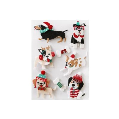 Opakowanie Naklejki 3D Świąteczne Psy