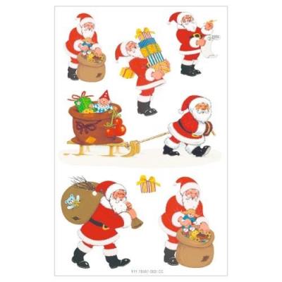 Opakowanie Naklejki Zabawny Mikołaj