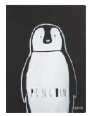 Opakowanie Notes A4/46K Czarny z Pingwinem