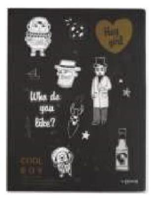 Opakowanie Notes A5/80K Czarny Hey Girl