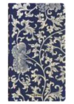 Opakowanie Notes H5/95K Granatowy Białe Kwiaty i Liście