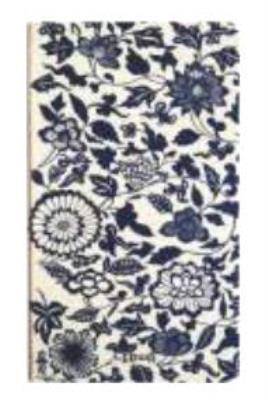 Opakowanie Notes H5/96K Biały Granatowe Kwiaty i Liście