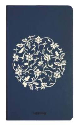 Opakowanie Notes H5/96K Granatowy Białe Kwiaty w Kuli
