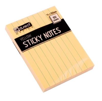 Opakowanie Notes samoprzylepny 75x100mm w linie D.RECT