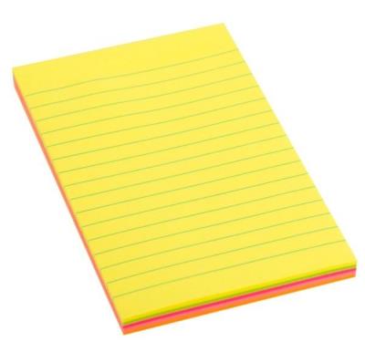 Opakowanie Notes samoprzylepny 98x150mm neon w linie D.RECT