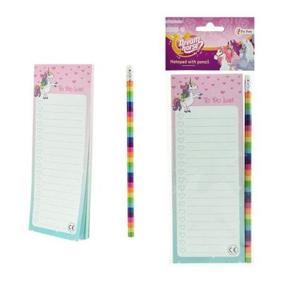 Opakowanie Notes Unicorn z tęczowym ołówkiem