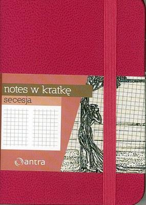 Opakowanie Notes w kratkę A7 Secesja różowy
