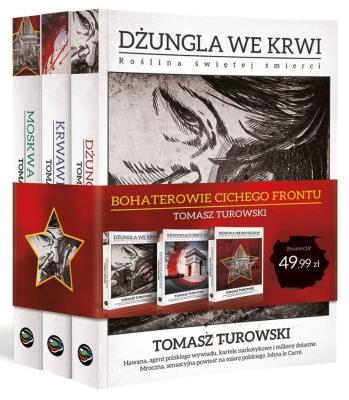 Okładka książki PAKIET BOHATEROWIE CICHEGO FRONTU / DŻUNGLA WE KRWI / KRWAWIĄCE SERCE AZJI / MOSKWA NIE BOI SIĘ KRWI