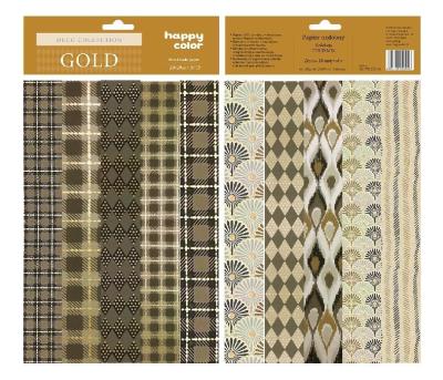 Opakowanie Papier ozdobny Gold MIX 20x29cm 10ark