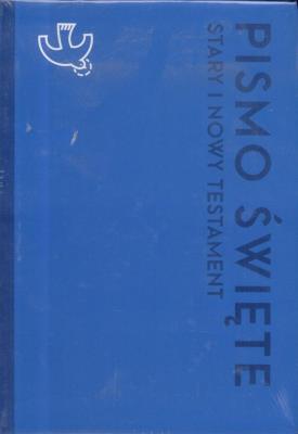 Okładka książki Pismo Święt ST i NT duże niebieskie