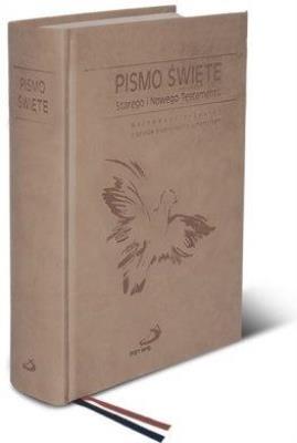 Okładka książki Pismo Święte ST i NT A4 (duża czcionka, brąz)